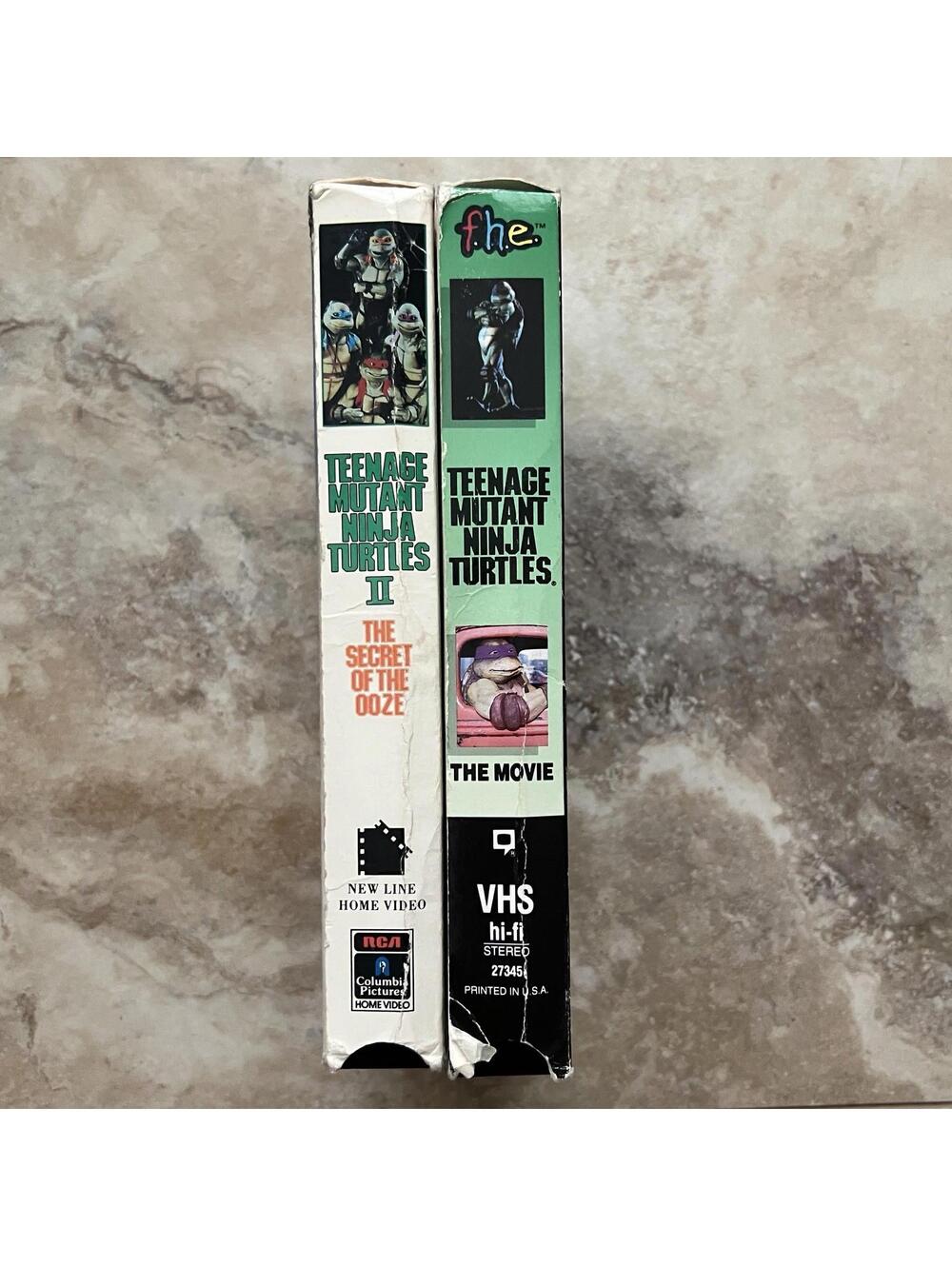 Vintage Teenage Mutant Ninja Turtles Movies 1 & 2 VHS Bundle TMNT 1990 1991 90s - Picture 4 of 15